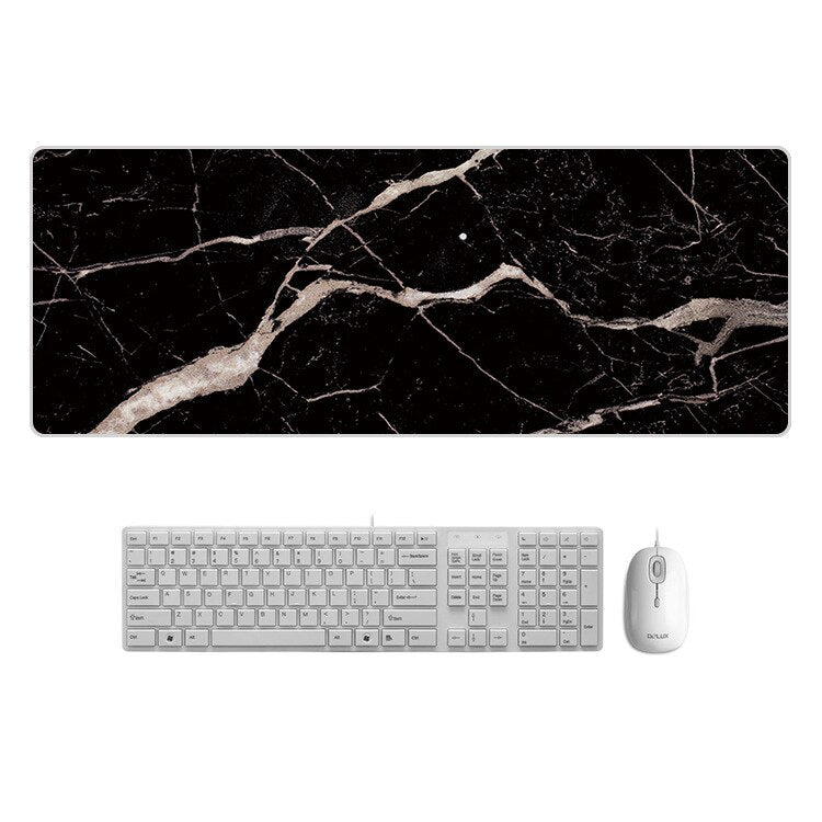 80x30cm Large Marble Desk Pad Mouse Pad Chill Gamer Waterproof Leather kawaii Desk Mat Computer Keyboard Table Decoration Cover