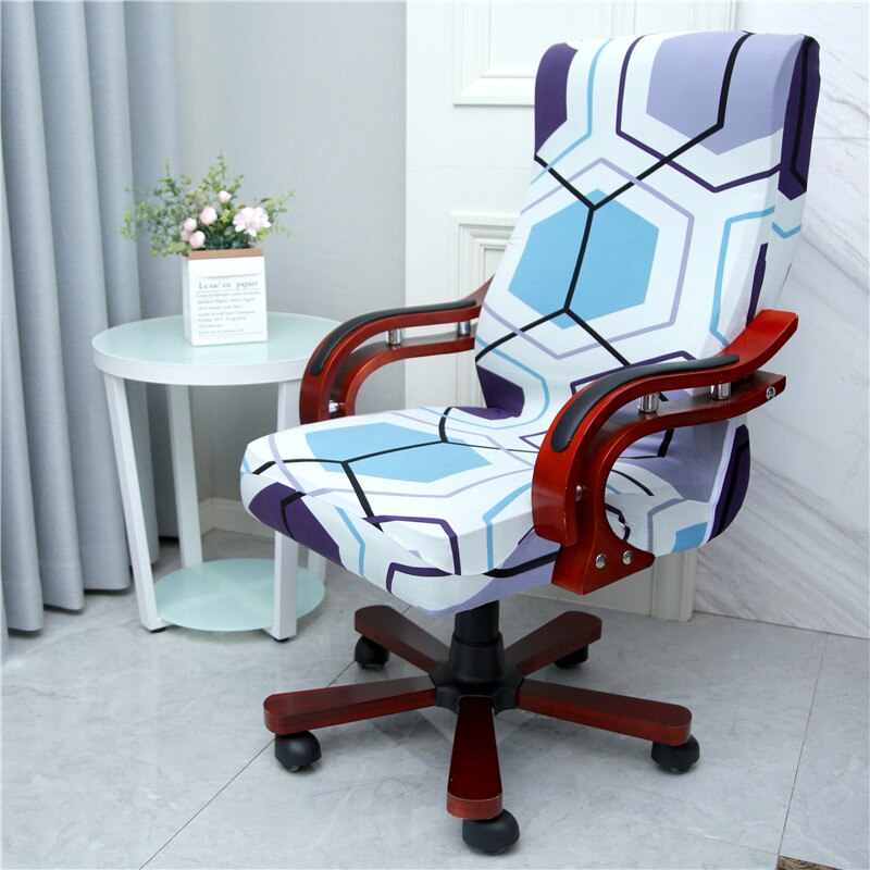 Modern Spandex Computer Chair Cover 100% Polyester Elastic Fabric Office Chair Cover Easy Washable Removeable Chair Cover