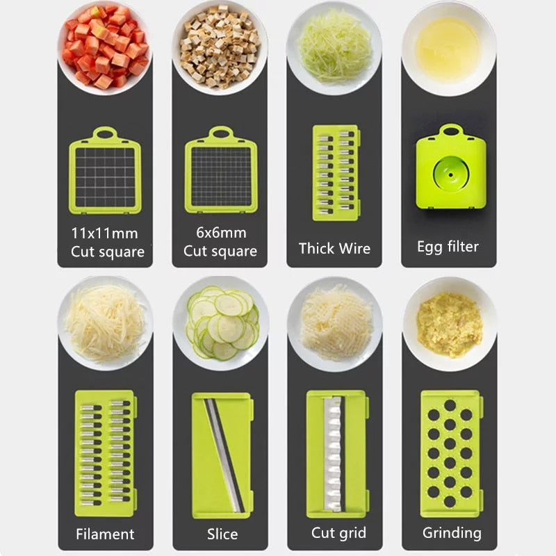 Vegetable Slicer Chopper Multifunctional Fruit Potato Carrot Peeler Grater Cutter Shredded Tool Kitchen Accessories 7 In 1 Set