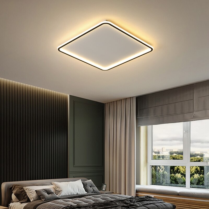 Modern led Ultra-thin Ceiling Lights for living Room bedroom App RC Square/Round ceiling lamp fixtures 90-260V