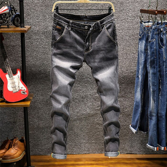 2020 New Style Men's Jeans Fashion Casual High-quality Stretch Skinny Jeans Men's Straight Slim Jeans Boutique Brand Trousers