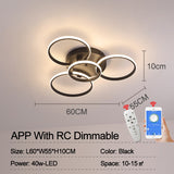 NEO Gleam Modern led ceiling lights lamp New RC Dimmable APP Circle rings designer for living room bedroom ceiling lamp fixtures