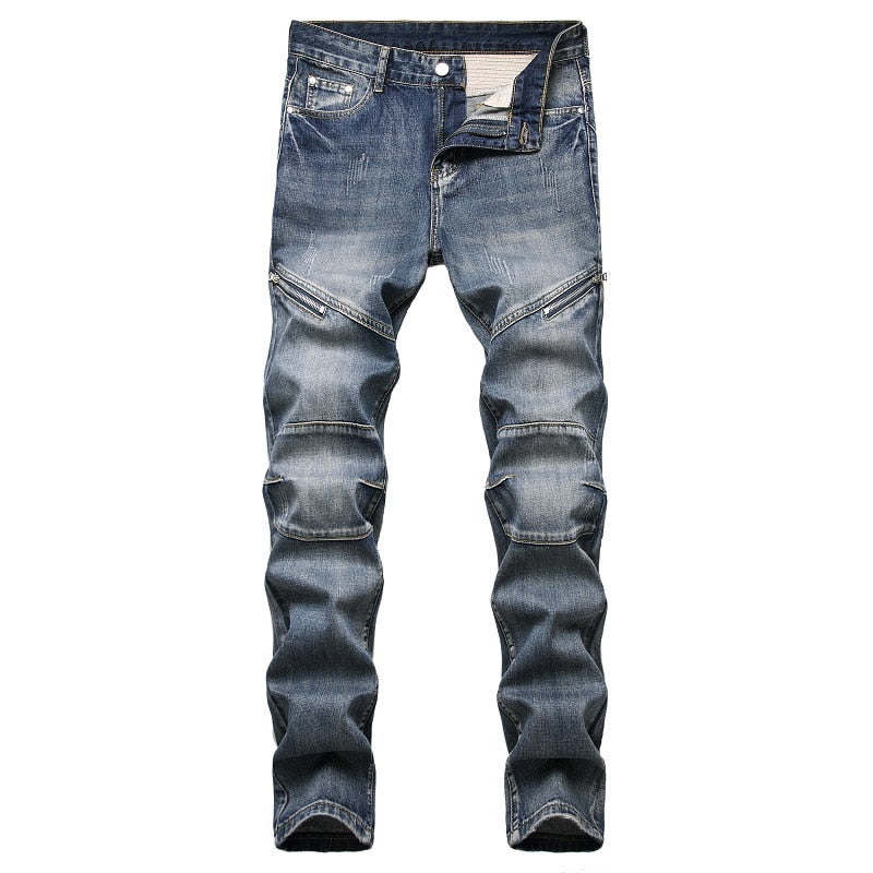 2021 New Fashion Mens Cotton Ripped Hole Jeans Casual Slim Skinny White Black Jeans Men Trousers Casual Male Hip hop Denim Pants