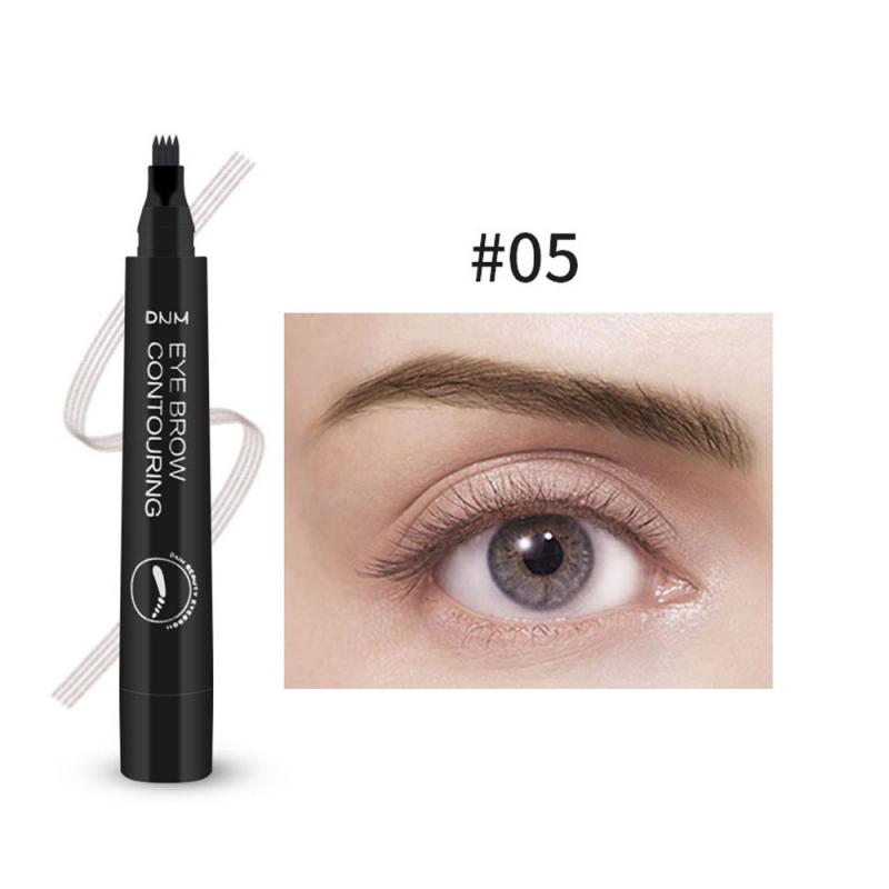 DNM Waterproof Eyebrow Pen Four-claw Eye Brow Tint Fork Tip Eyebrow Tattoo Pencil Long Lasting Easy to use Make-up for women