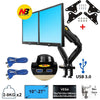 NB North Bayou F160 Full Motion Dual Arms Two Computer Monitor Desk Mount Stand for 17"-30" Swivel LCD Monitor Arm Support 2-9KG