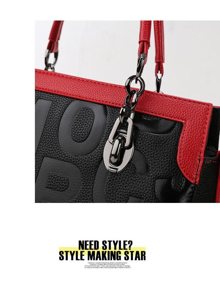 High Quality Women Pu Leather Handbags Shoulder Bags Fashion Designer Ladies Large Capacity Casual Ladies Tote Messenger Bags