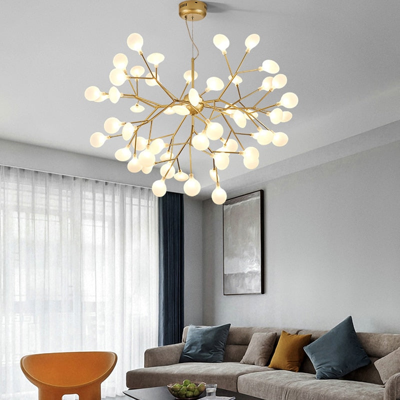 LED Modern Firefly Chandelier Lighting Pendant Lusture Chandeliers For Living Room Bedroom Kitchen Nordic Design Fixture Lights