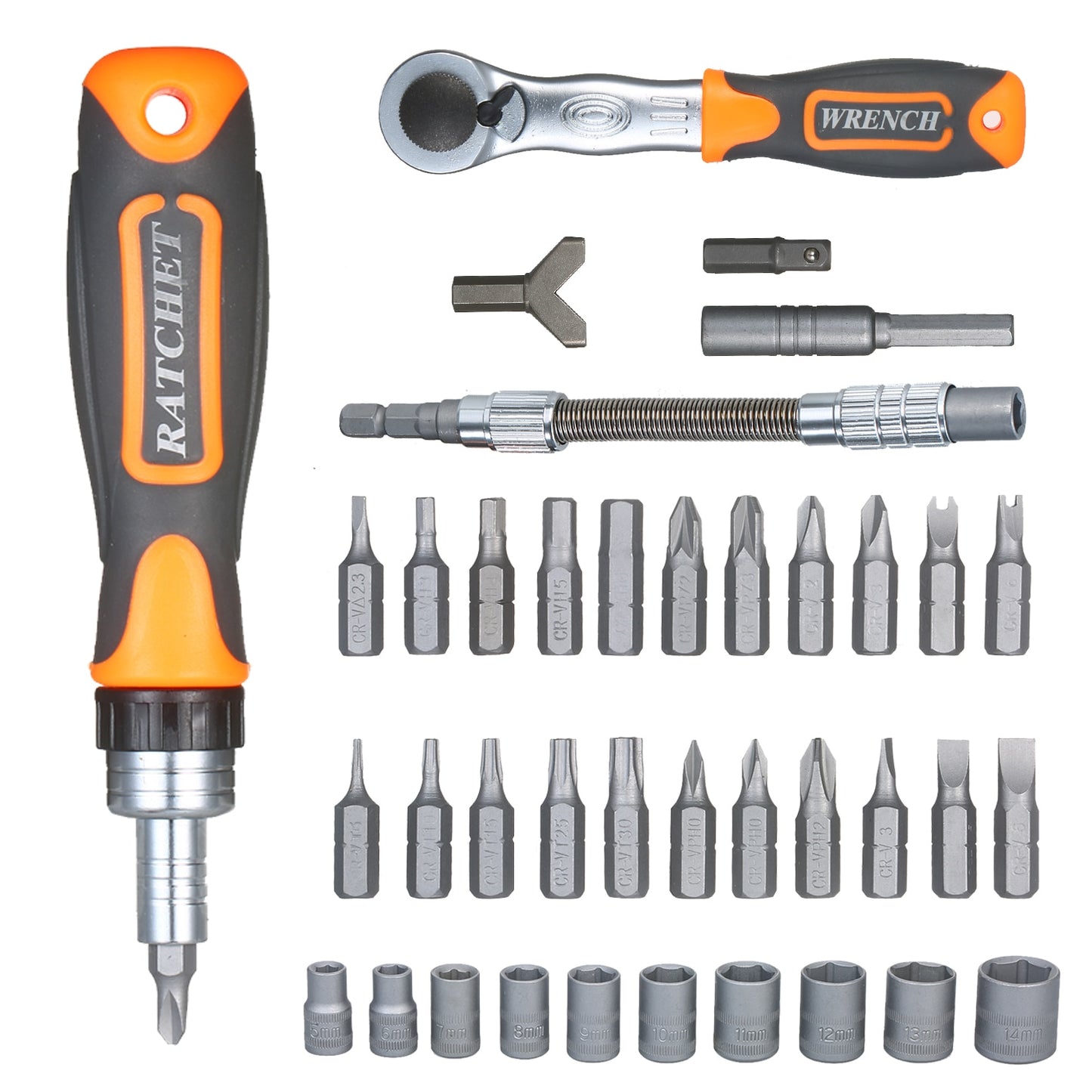 38pc Precision Ratchet Screwdriver Bit Set Magnetic Screwdrivers Kit Electronics Repair Tool Kit Easily Remove Rust Bits