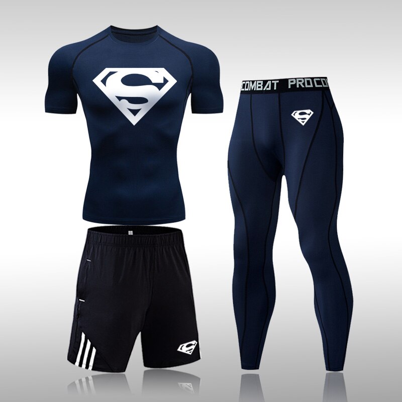 Tracksuit Men Sports Suit Gym Fitness Compression Clothes Running Jogging Sportwear Exercise Workout Rashguard Tights