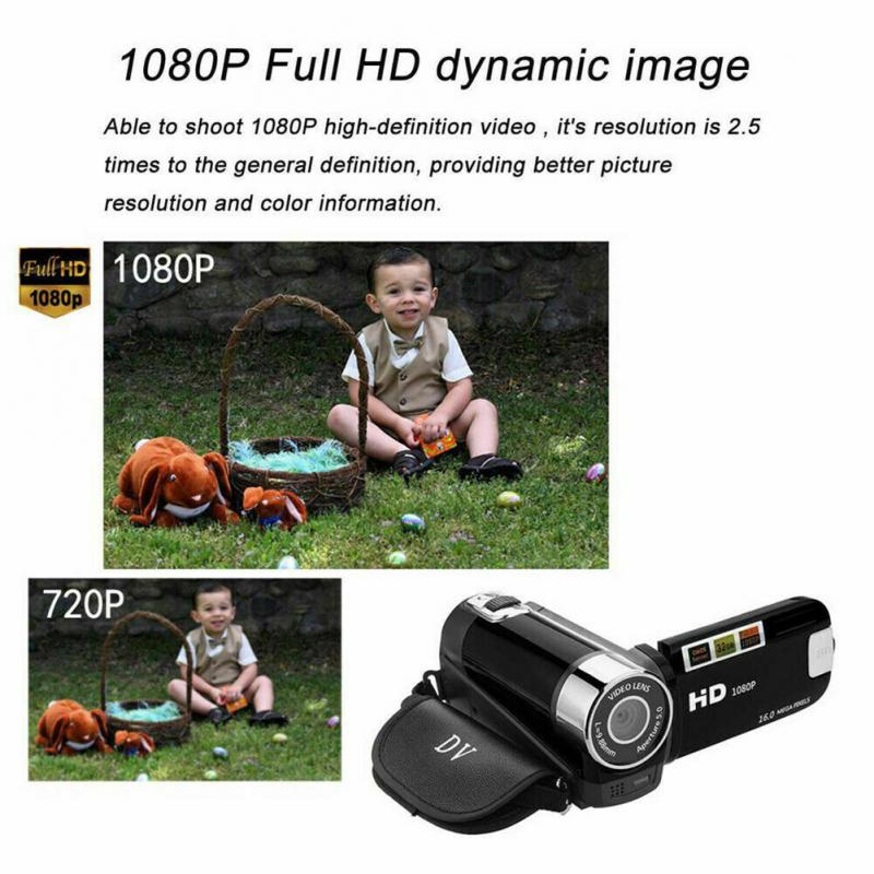 16MP HD 1080P Digital Video Camera Camcorder 16X Digital Zoom Video Camcorder 2.7inch TFT LCD Screen Shooting DVR Video Recorder