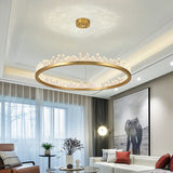 Living Room Crystal Chandelier Round Ceiling Chandelier Modern Kitchen lights led Hanging Lamp Hotel Lobby Exhibition Hall