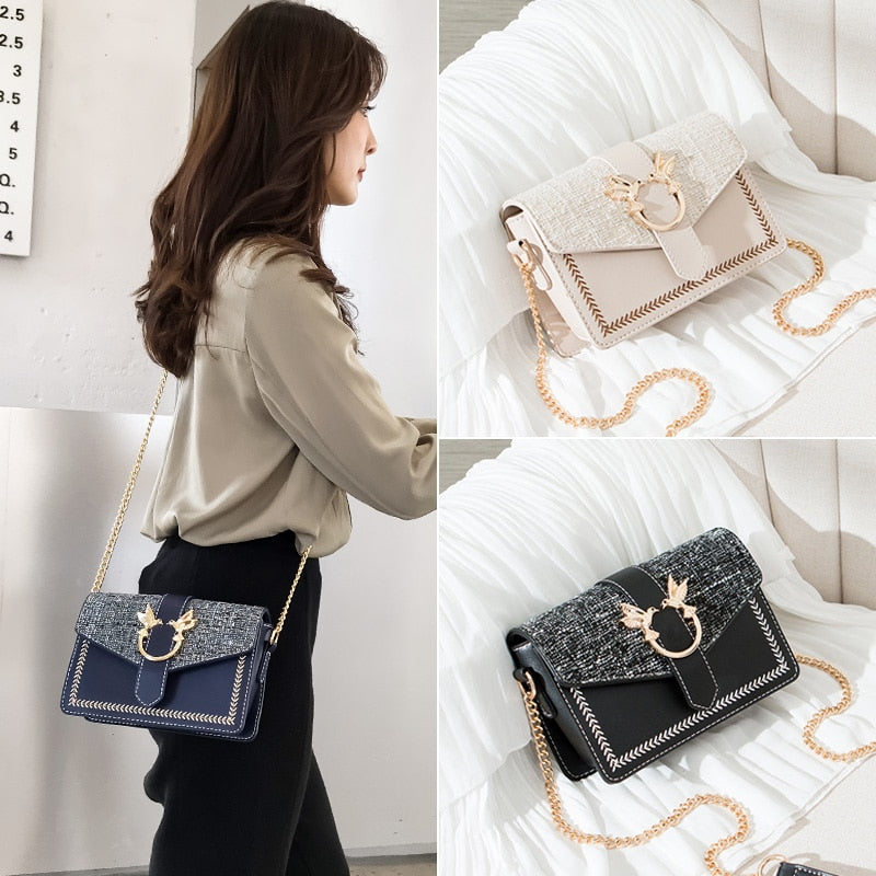 New Fashion Luxury Chain Shoulder Bags Mini Crossbody Bags For Women Vintage High Quality Zipper Handbags Tote Female Flap Purse