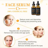 30ml Vitamin C Facial Serum Whitening Brightening Moisturizing Improve Roughness Lighten Spots Hyaluronic Acid Facial Essence