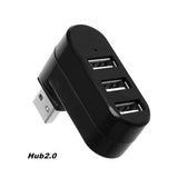 3 Port Multi 2.0/3.0 USB Hub Mini USB Hub High Speed Rotate Splitter Adapter For Laptop Notebook For PC Computer accessories