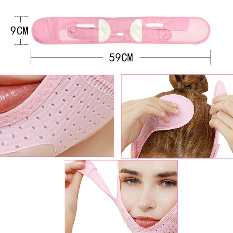 Breathable V Face Cheek Lift Up Band Face Thin Mask Reduce Double Chin V-Line Shaping Bandage Anti Wrinkle Face Bandage