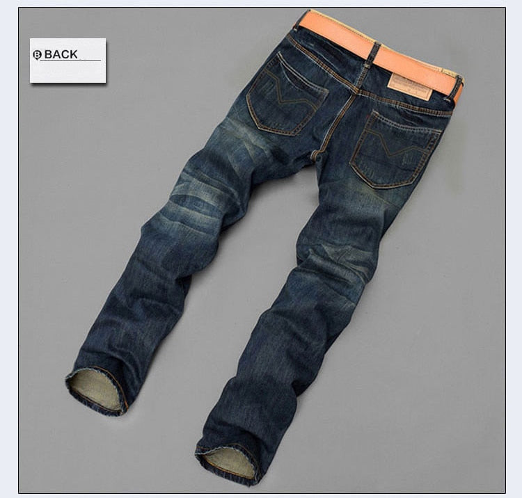 Men's Business Jeans Classic Spring Autumn Male Skinny Straight Stretch Brand Denim Pants Summer Overalls Slim Fit Trousers 2022