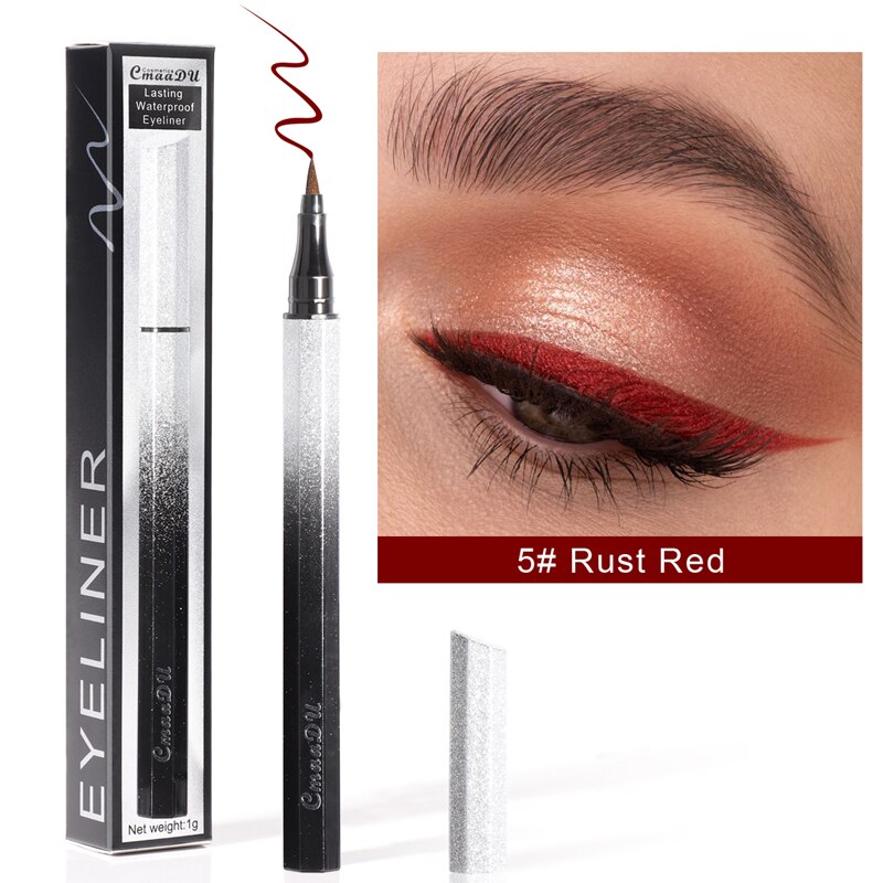 6-color matte quick dry eye liner liquid color durable waterproof non-stick matte eye makeup