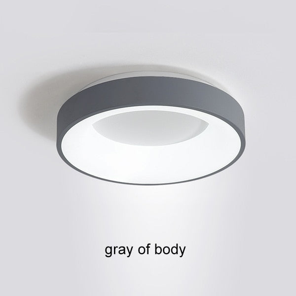 Modern Led Ceiling Light Fixtures Bedroom Round Living Lamp With Remote Control Study Office Decoration Black Lighting