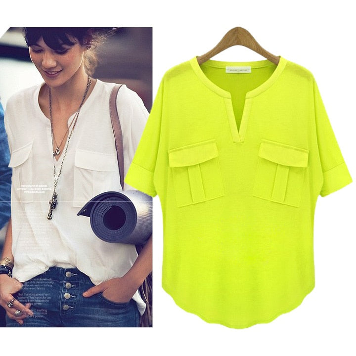 Summer Casual Short Sleeve Women Blouse 5XL Plus Size Chiffon Blouses Beach Shirt Office Work Loose Shirts Blusas Feminina Tops