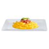 2 Set Nordic Style White 17 Inch Melamine Serving Tray Breakfast Tray Food Fruit Dessert Plate Large Rectangular Serving Platter