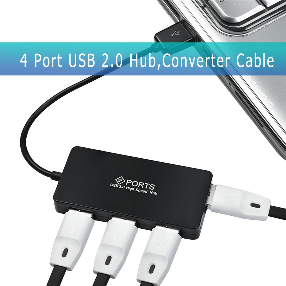 USB HUB 2.0 Adapter 4 Ports USB 2.0 Splitter High Speed Adaptador Converter for Notebook Laptops PC Computer Accessories