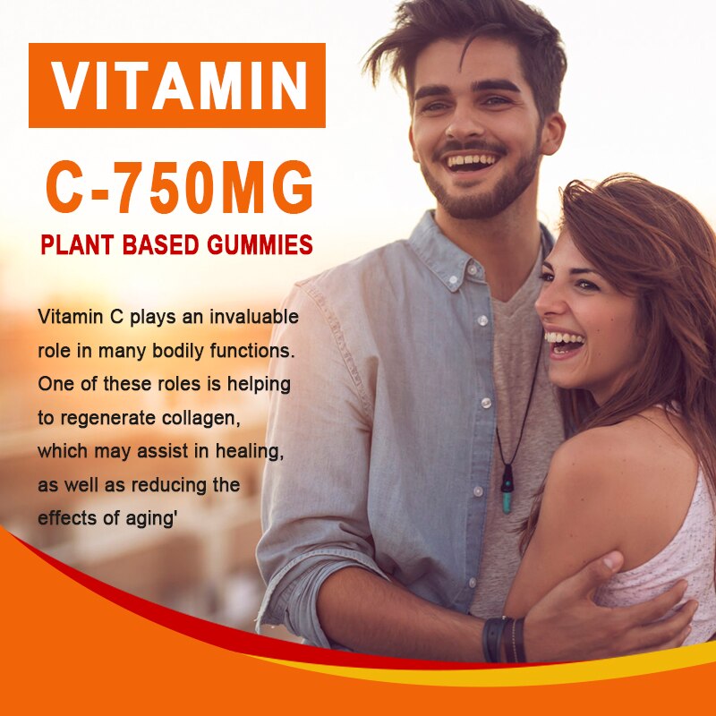 GPGP Greenpeople Vitamin C Gummies VC Supplement Chewable Tablets Daily Snacks For Adults And Children Helps Support The Systemt