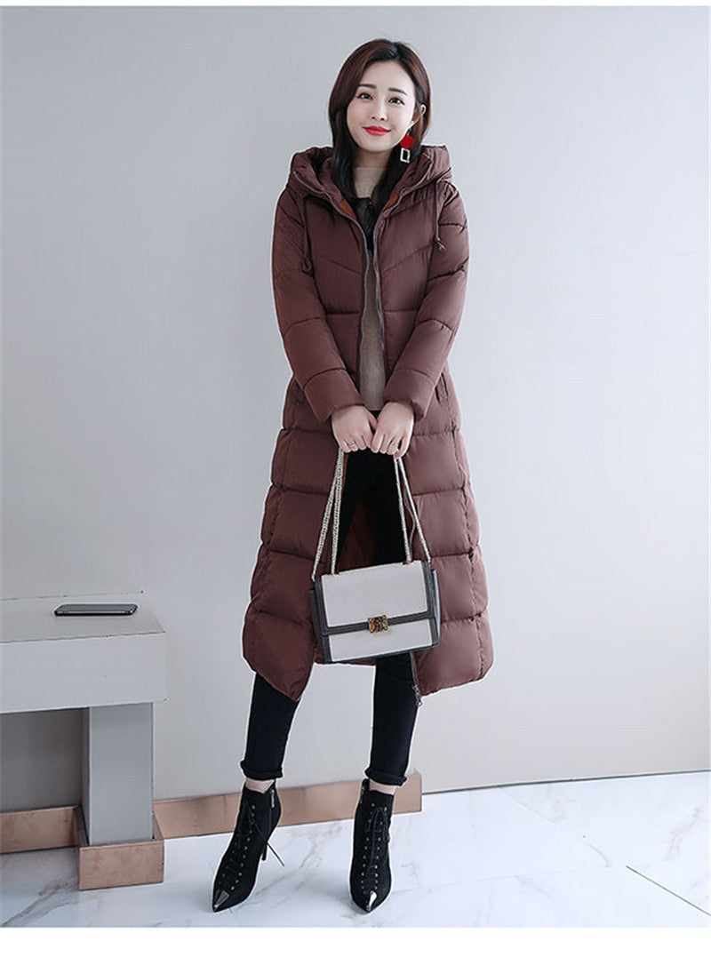 2022 New Winter Jacket Women Parkas Hooded Casual Overcoat Female Jacket Cotton Padded Parka Oversize Outwear Plus Size 6XL