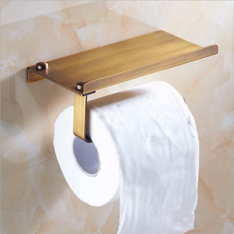 Stainless Steel Toilet Paper Holder Bathroom Paper Phone Holder Shelf Wall Mount Mobile Phones Towel Rack Bathroom Accessories