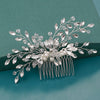 Bride Hair Combs Hair Accessories Wedding  parties Bridal Headpiece Silver Color Handmade Crystal Pearl Wedding Ornaments Hair Jewelry