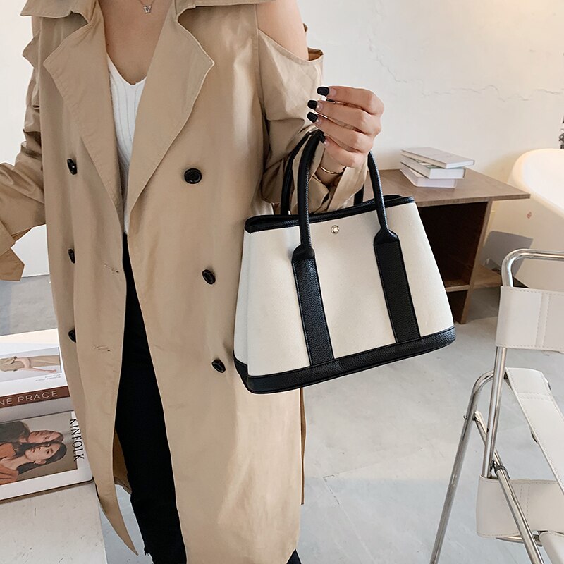 Luxury Canvas Handbags Women Small Tote Bags Fashion Designer Ladies Shoulder Bag High Quality Female Handbag Messenger Bags New