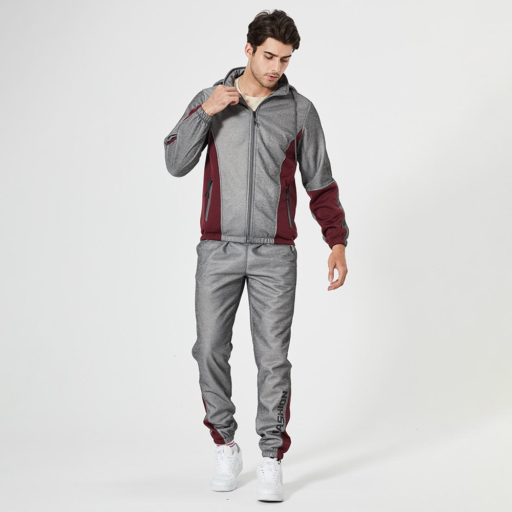 2021 Men's Hip Hop Tracksuit Mens Spring Clothing 2 Pieces Sets Man Streetwear Zipper Jacets And Harem Pants + Sweatshirt Suits