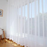 Striped Nordic Style Blue-green Curtains for Living Room Shade Chenille Thickened Warmth and Cold-proof Curtains