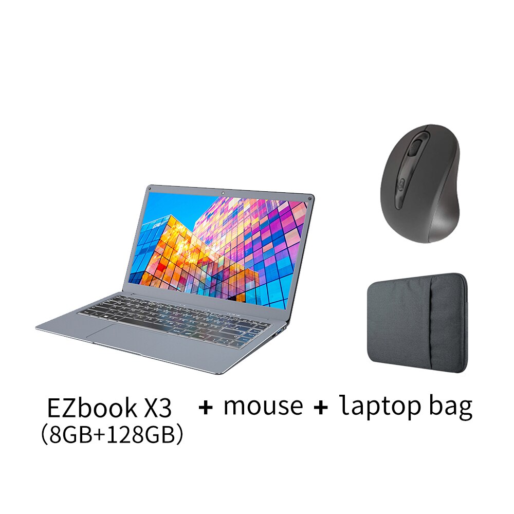 Jumper EZbook X3 Intel Celeron Quad Core 8GB 128GB Notebook Win 10 Laptop 13.3 Inch 1920*1080 IPS Screen 2.4G/5G WiFi Computer