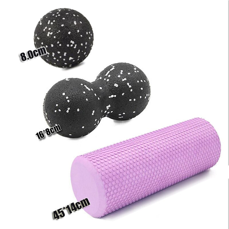 30/45cm Yoga Foam Roller Block Pilate Foam Roller EVA Muscle Roller Self Massage Tool for Gym Pilates Yoga Fitness Gym Equipment