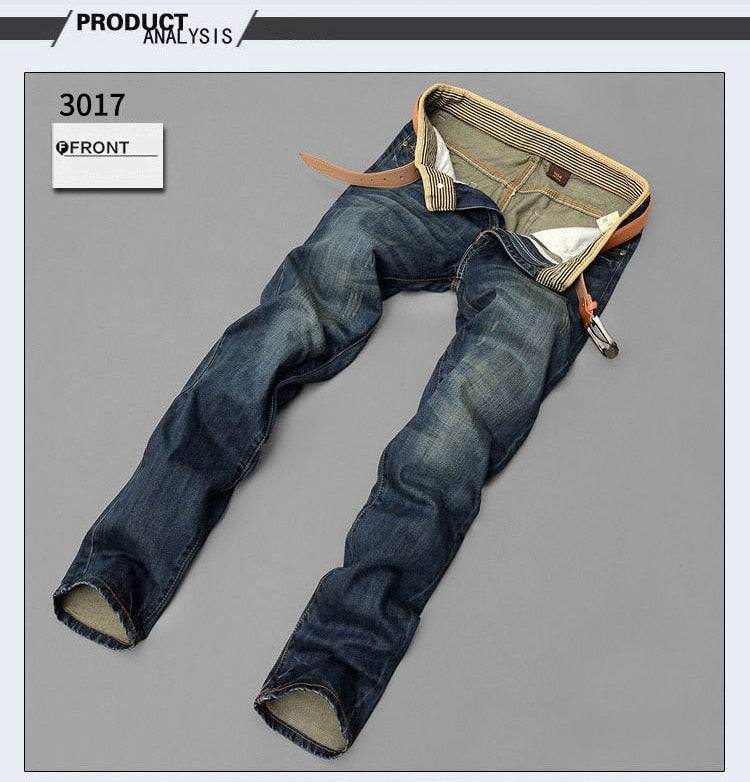 Men's Business Jeans Classic Spring Autumn Male Skinny Straight Stretch Brand Denim Pants Summer Overalls Slim Fit Trousers 2022