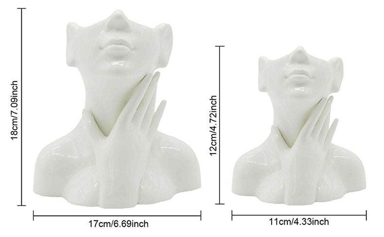 Human Body Vase Female Nude Sculpture Art Ceramics Vases Nordic Style Home Decoration Crafts Ornaments Gift Storage Accessories