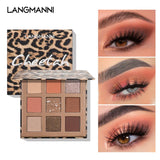 NEW 9 Color Matte Eye Shadow Palette Sexy Natural Waterproof Animal Tint Pigment Shimmer Eyeshadow Makeup Cosmetic TSLM