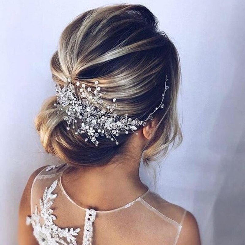 Rhinestone Beads Handmade Headband Bridal Hair Accessories Hairband Wedding Hair Jewelry Headpiece Women Prom Accessories Tiaras