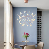 Artpad Nordic Firefly Hanging Lamp Living Room Round Chandelier Modern Rose Gold/Black Kitchen Branch Chandelier Lighting