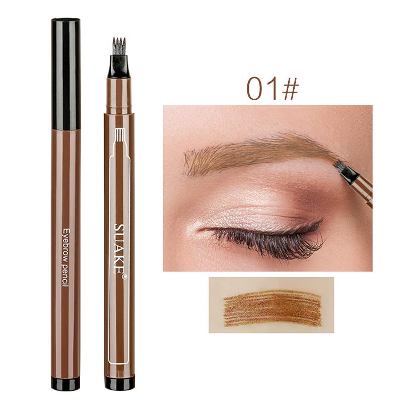 DNM Waterproof Eyebrow Pen Four-claw Eye Brow Tint Fork Tip Eyebrow Tattoo Pencil Long Lasting Easy to use Make-up for women