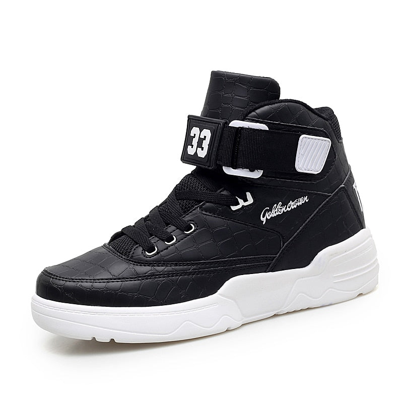 New 2020 High Top Sneakers Men Casual Shoes Breathable White Shoes Black Leather Trainer Men Chaussure Homme Mens Shoes Casual