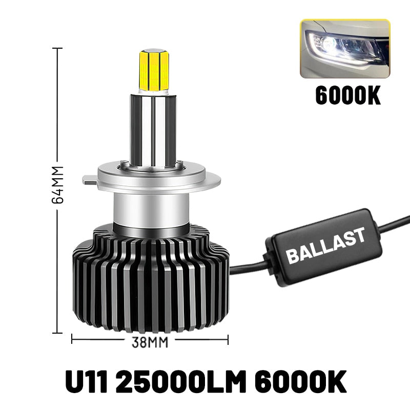 CARLITEK H11 H1 H7 Led Headlight Bulb For Auto 9012 9005 9006 H8 H9 H4 Car Lights Universal HB4 HB3 Lamps 360° Super 6000K 8000K