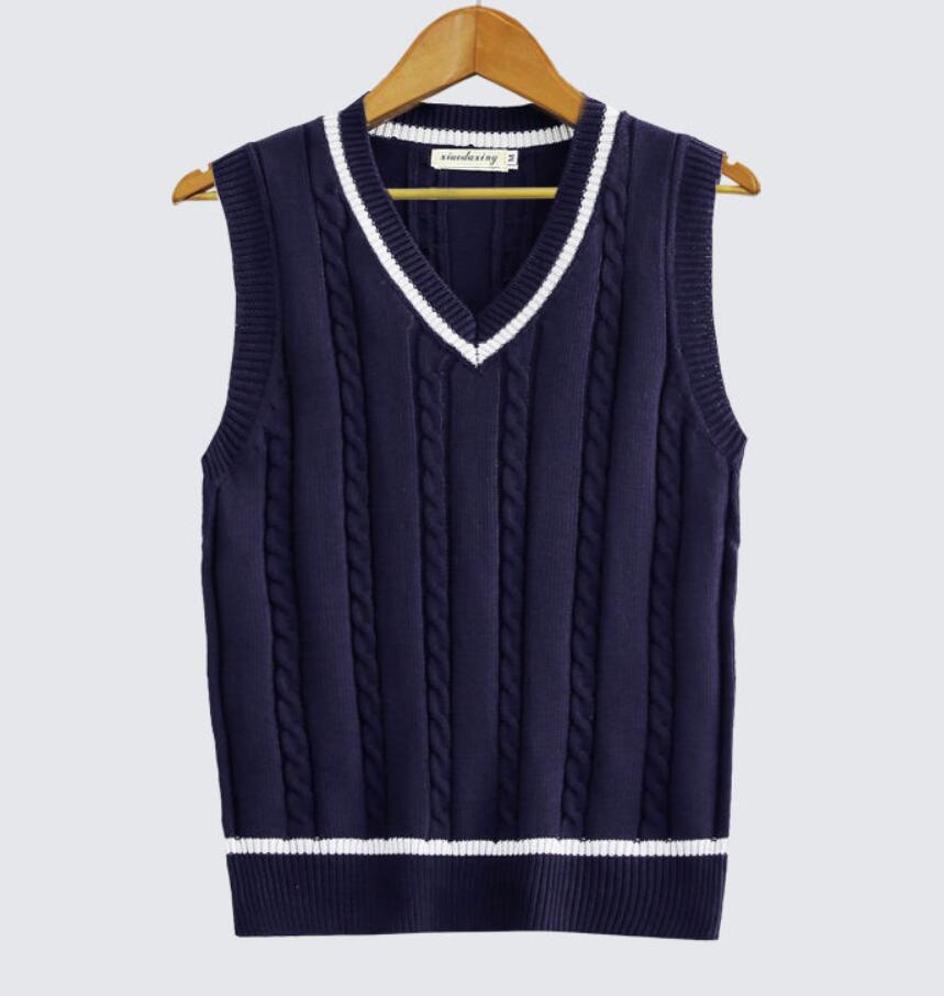 Sweater Vest Men Autumn Winter Plus Velvet V-neck Striped Big Size 5XL Oversize Mens Couples Preppy Style Students Vests Ulzzang