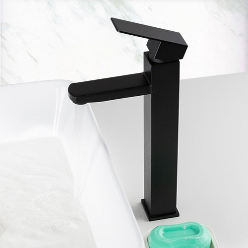 Frap New Square Black Bathroom Faucet Stainless Steel Basin Mixer Bathroom Accessories Tap Bathroom Sink Basin Mixer Tap Y10170