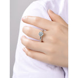 Classic 925 Sterling Silver Moissanite Ring 1ct IJ color Lab Diamond jewelry Simple style Anniversary Ring