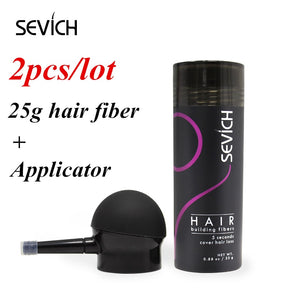Sevich Hair Fiber Set 25g Hair Building Fiber + Applicator Keratin Fiber Hair Spray Thinning Thickening Hair Growth Treat