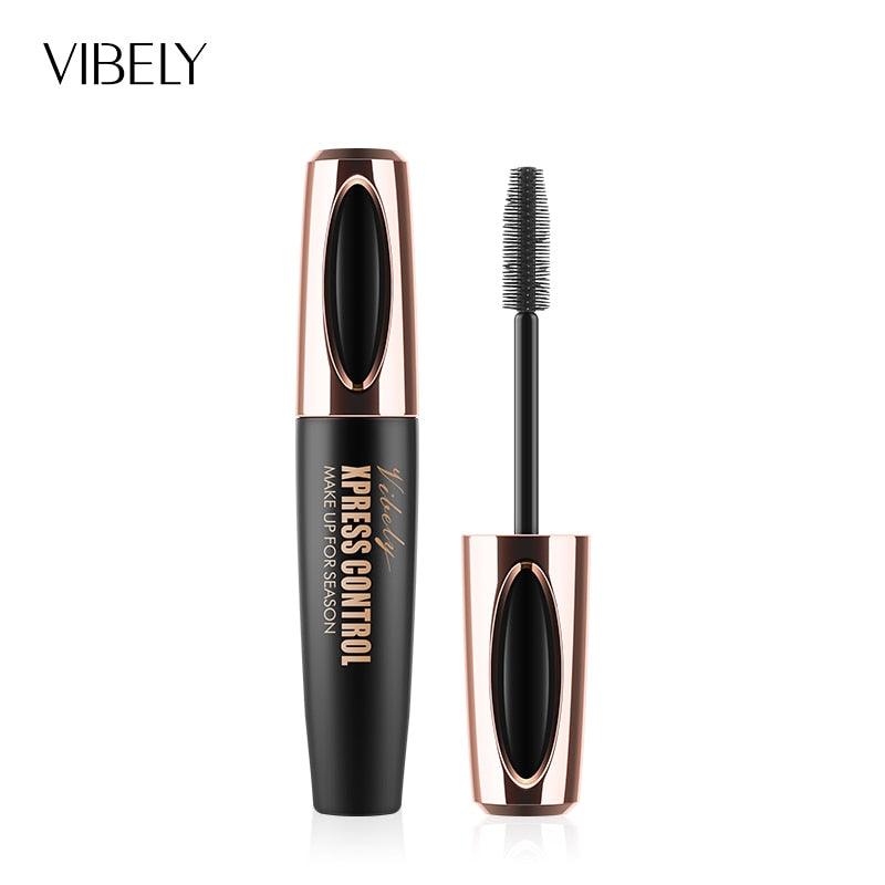 2021 New 4D Long Lasting Silk Fiber Mascara Waterproof Extension Black Thick And Lengthen Eyelash Cosmetics