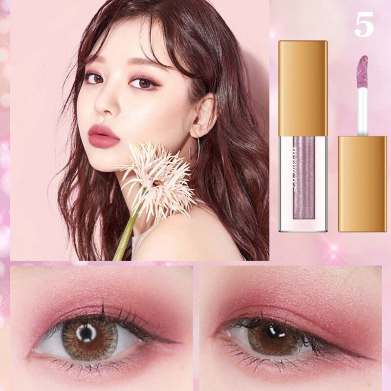 1PC Liquid Eyeshadow Glitter Pigment Pearlite Sequins Pearlescent Liquid Waterproof Lying Silkworm Crystal Highlight Liquid TSLM