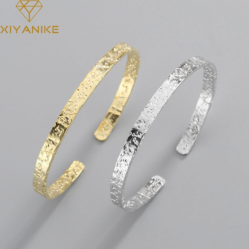 XIYANIKE Newly Arrived 925 Sterling Silver Couples Bracelet Charm Women Girl Fashion Simple Party Accessories Jewelry Adjustable