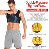 Men Sweat Sauna Shaper Waist Trainer Tummy Belly Compression Shirt Weight Loss Corset Fat Burning Fitness Slim Sweat Pro Polymer